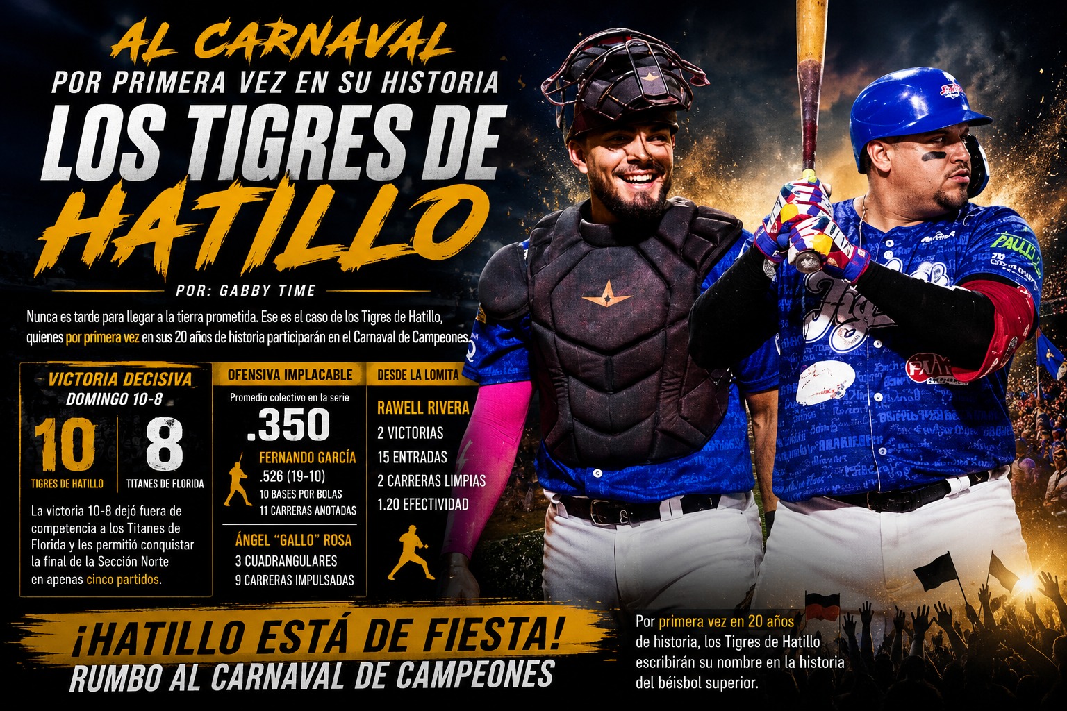 Al Carnaval por primera vez en su historia los Tigres de Hatillo